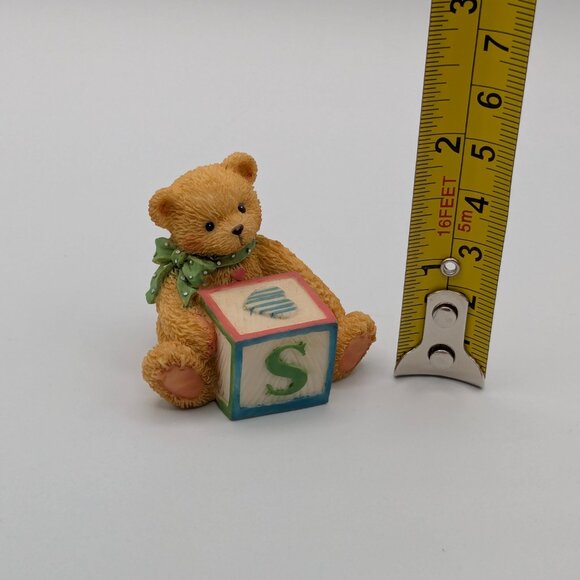 Cherished Teddies Bear with ABC "S" Block (158488S) 1995 - Picture 9 of 10